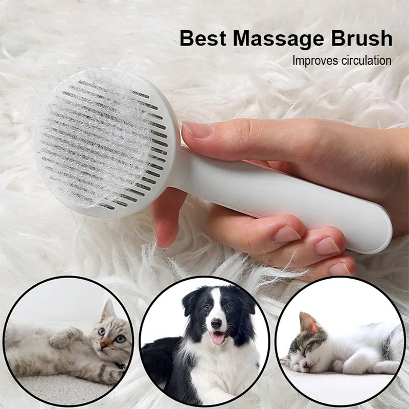 Grooming and untangling brush for dogs and cats