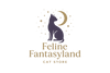 Make me a logo of a cat store called feline fantasyland